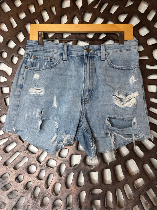 JBD Pants - 💙 JBD Light Blue Distressed Denim Shorts Women’s Large Stretch 10" Rise💙